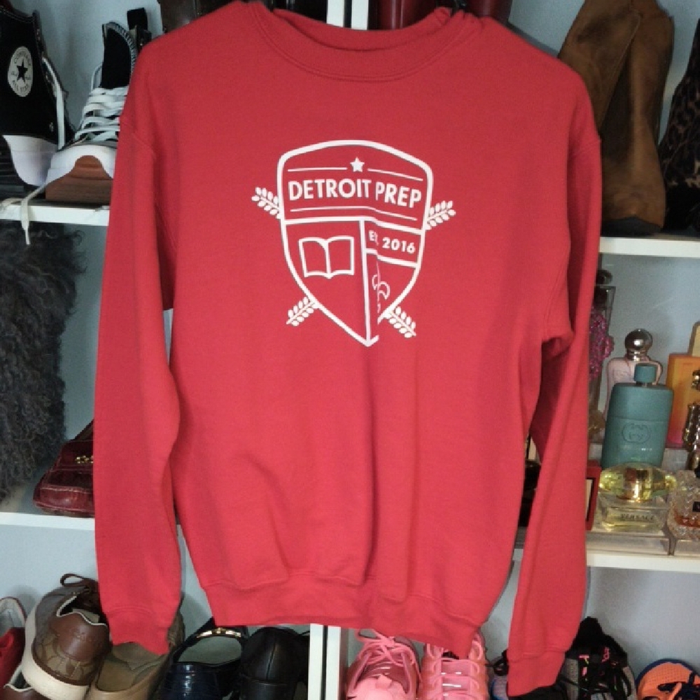 Red Detroit Prep School Sweatshirt